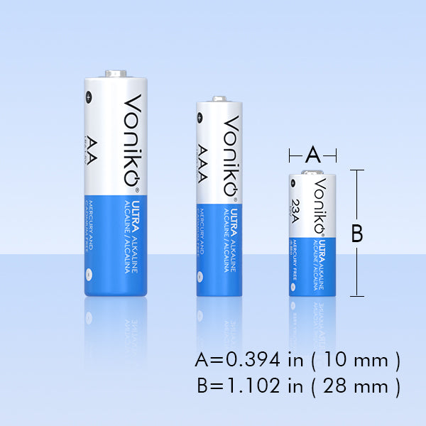 Voniko Premium Alkalne 23A Batteries - 12V 50mAh (Non-Rechargeable)