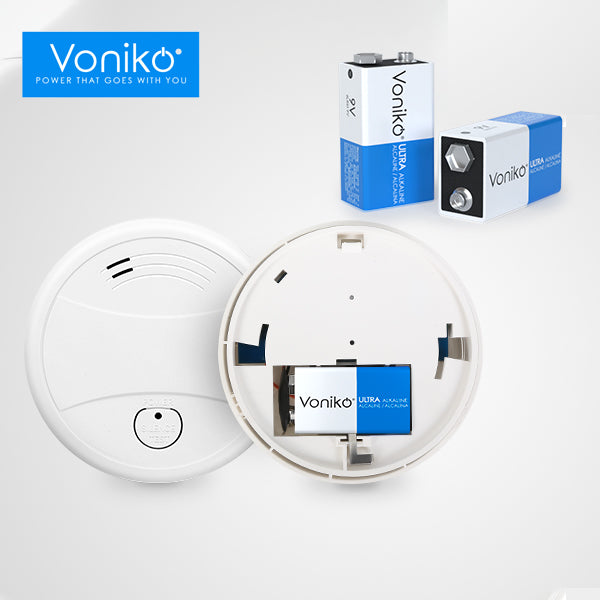 Voniko Premium Alkaline 9V Batteries - 6LR61 - 500mAh (Non-Rechargeable)