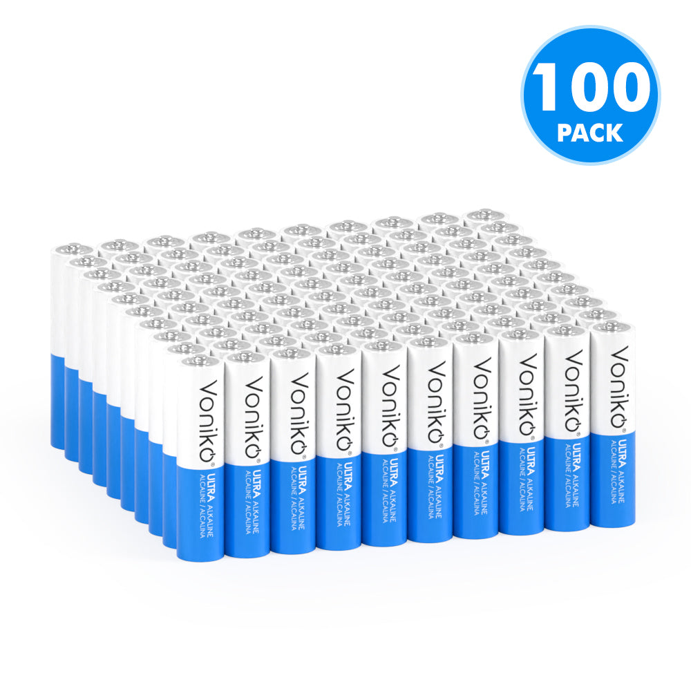 Voniko Premium Alkaline AAA Batteries - Triple A 1.5V 1300mAh (Non-Rechargeable)