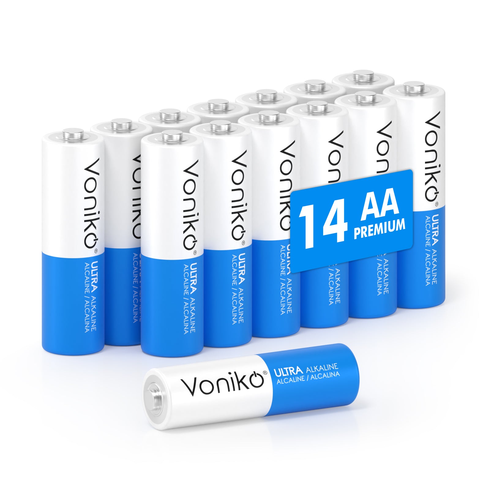 Voniko Premium Alkaline AA Batteries - Multipack