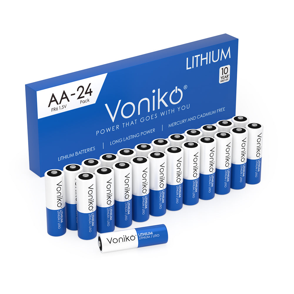 Voniko Lithium AA Batteries - FR6 1.5V 3000mAh (Non-Rechargeable)