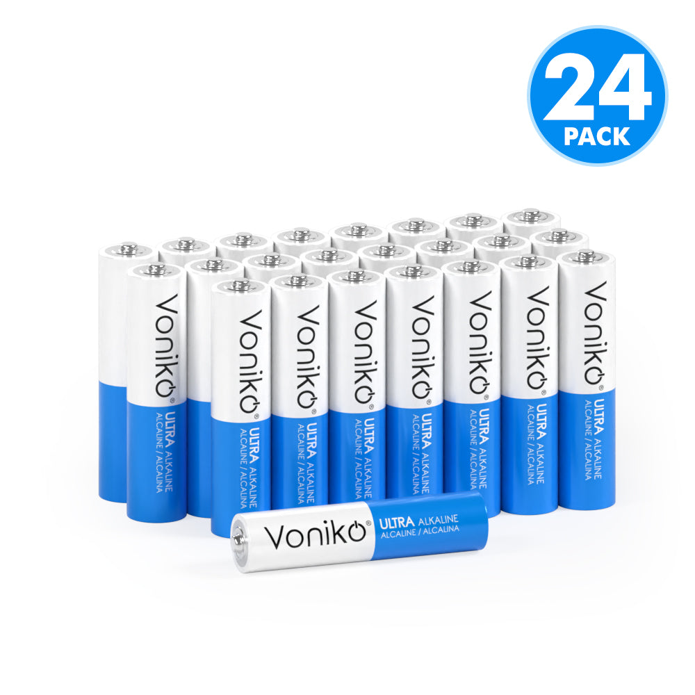 Voniko Premium Alkaline AAA Batteries - Triple A 1.5V 1300mAh (Non-Rechargeable)
