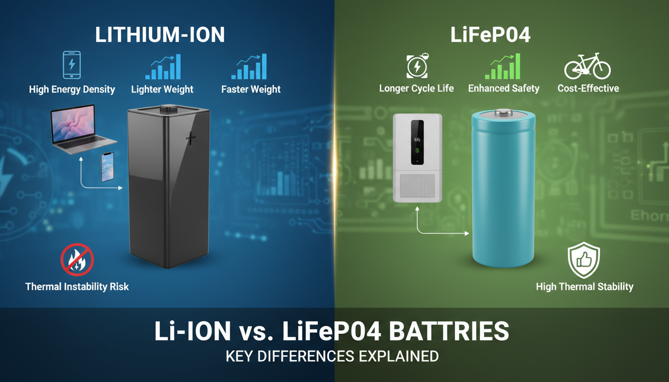Lithium-Ion vs. LiFePO4 Batteries: Key Differences Explained