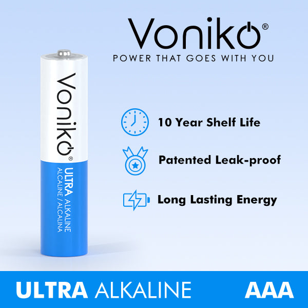 VONIKO ALKALINE BATTERY AA & AAA - COMBO PACK BATTERIES   (NON-RECHARGEABLE)