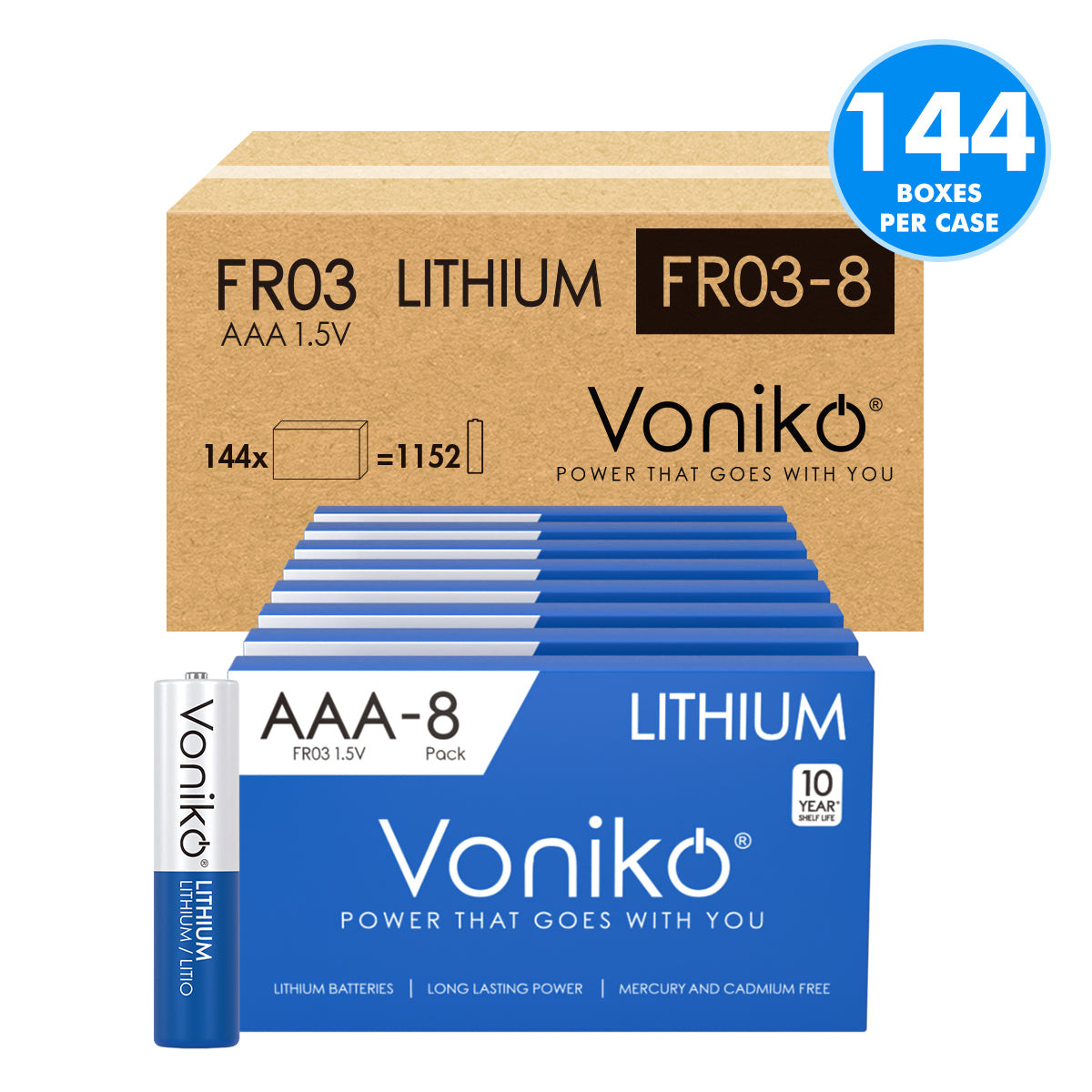 Wholesale AAA FR03 Lithium Batteries