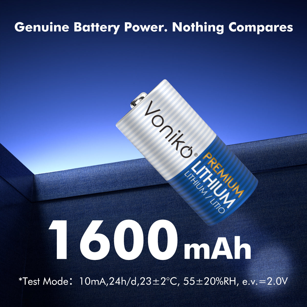 Voniko Premium Lithium CR123A Batteries - 3V 1600mAh (Non-Rechargeable)