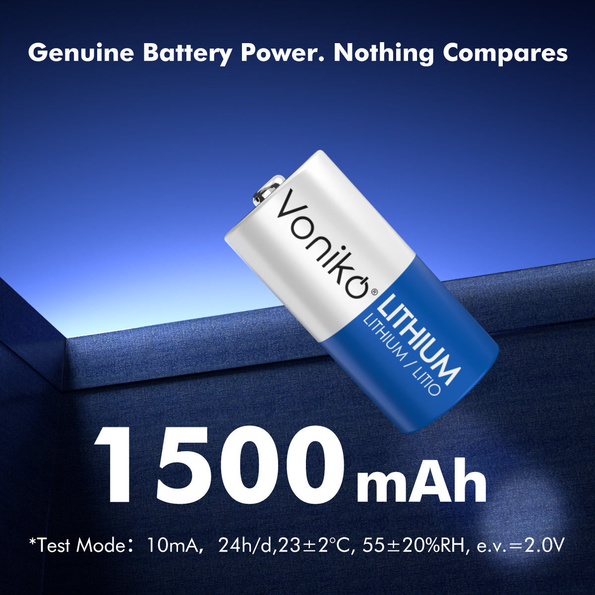 Voniko Lithium CR123A Batteries - 3V 1500mAh (Non-Rechargeable)