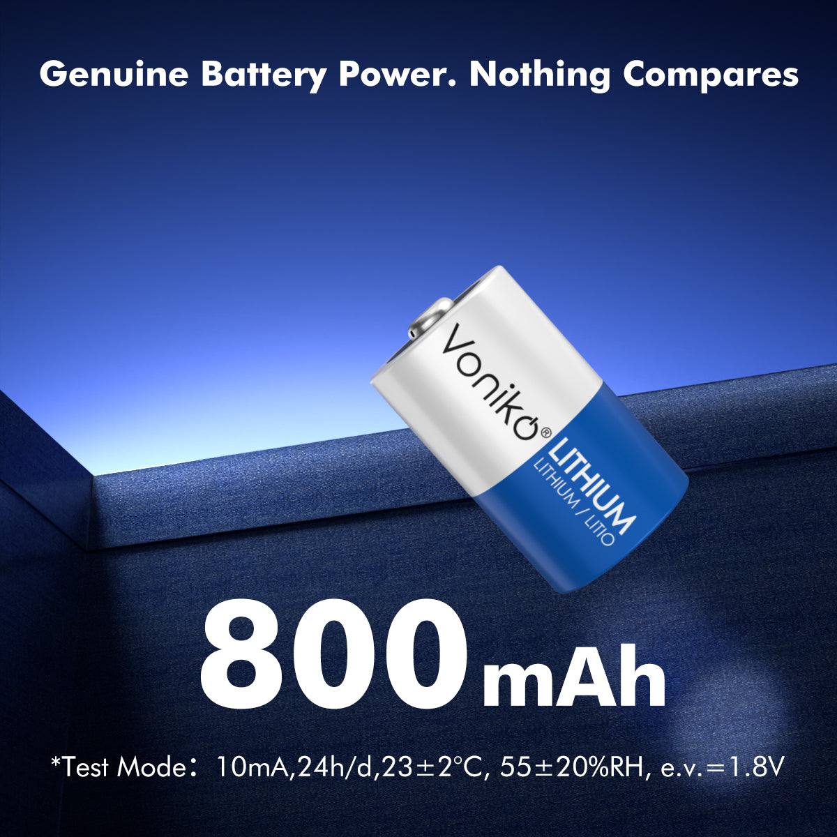 Voniko Lithium CR2 Batteries - 3V 800mAh (Non-Rechargeable)