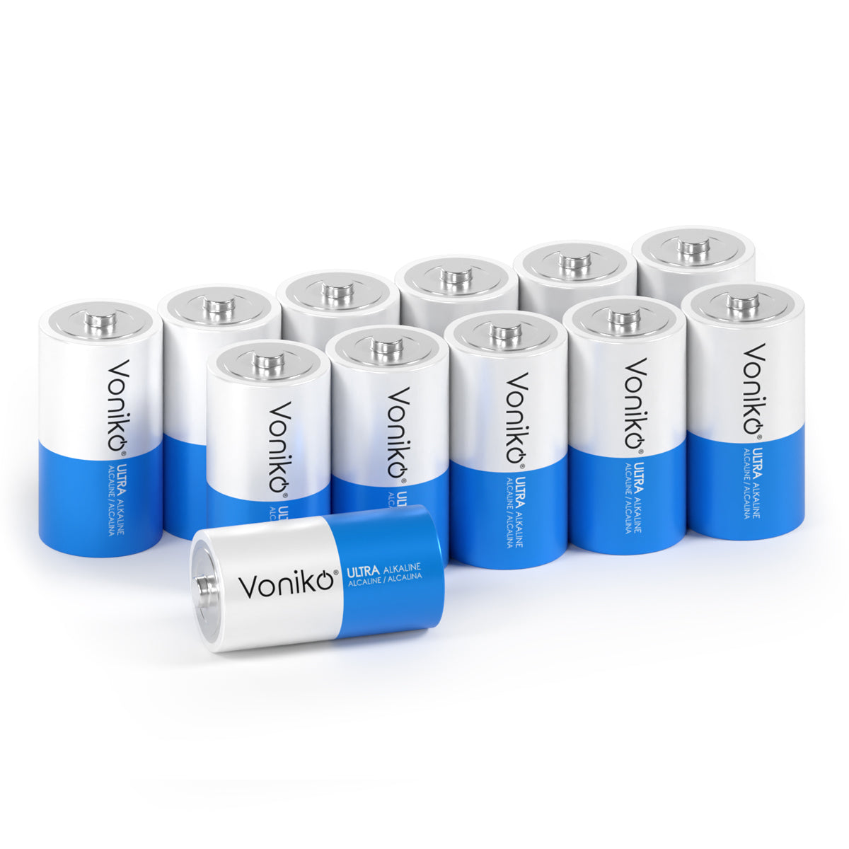 Voniko Premium Alkaline D Batteries - LR20 1.5V 18000mAh