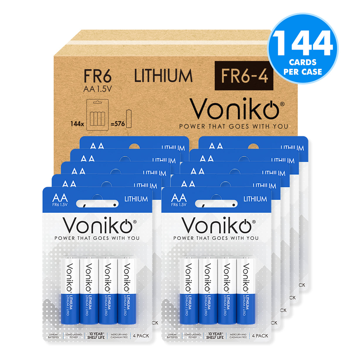 Wholesale FR6 AA Size Lithium Batteries