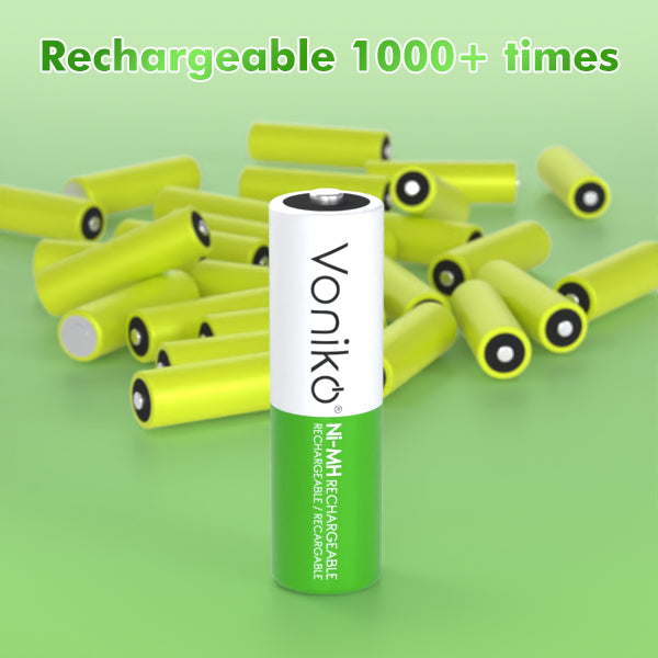 Voniko NiMH AA Batteries - HR6 1.2V 2100mAh (Rechargeable)